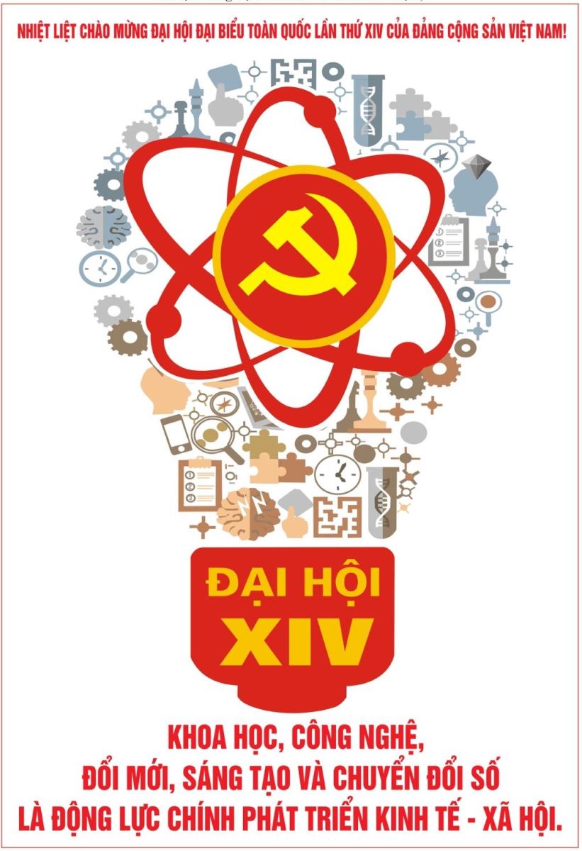 Mẫu tranh tuyên truyền đại hội đảng 01