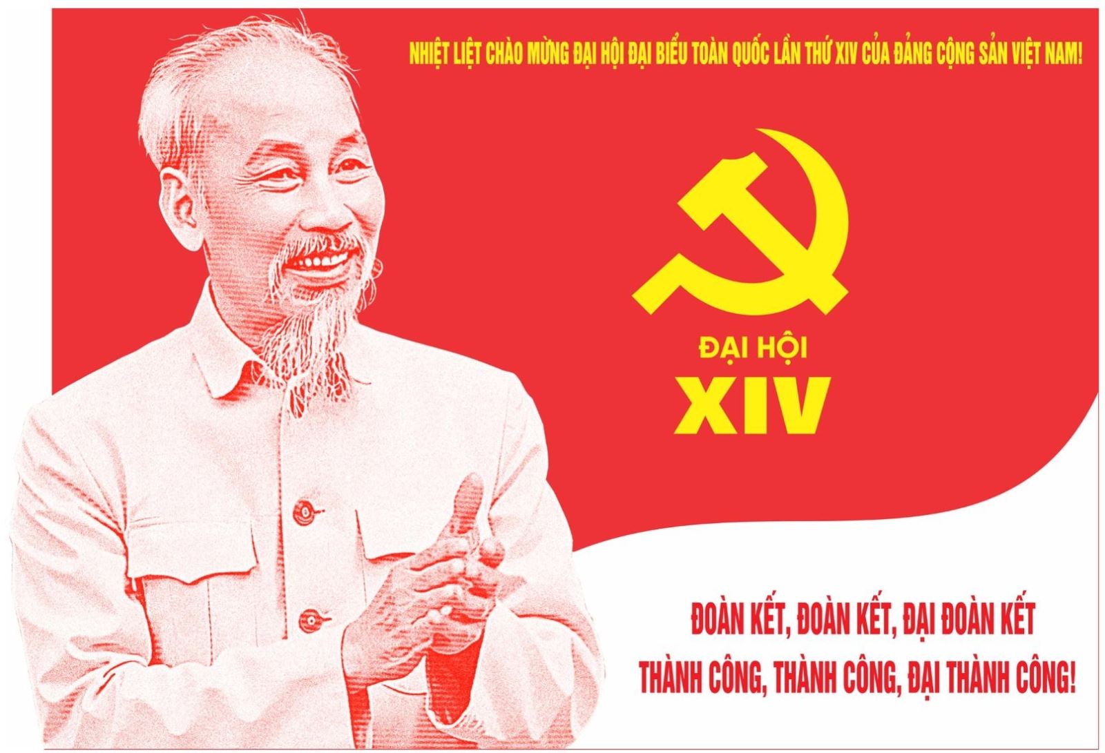 Mẫu tranh tuyên truyền đại hội đảng 02