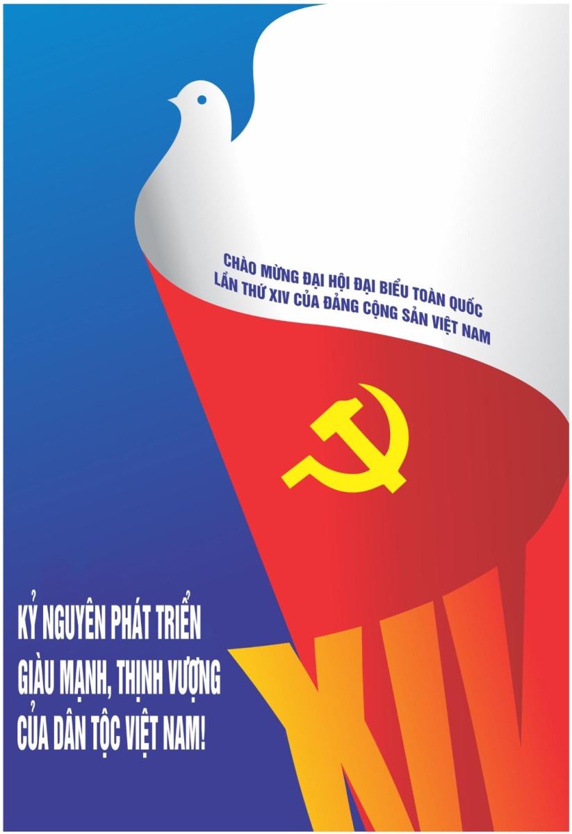 Mẫu tranh tuyên truyền đại hội đảng 05